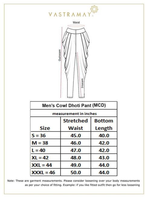 Men's Black Cotton Silk Blend Dhoti